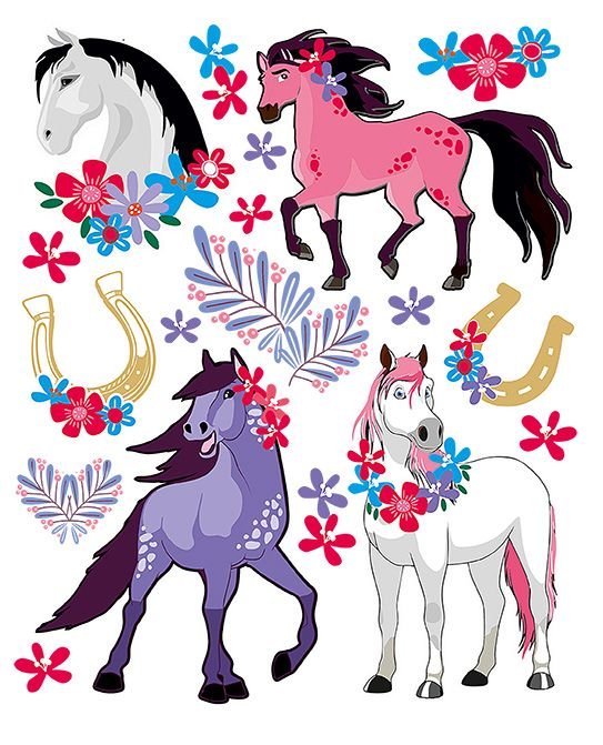 Termo aplikacijų lapas su arkliais