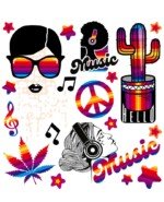 Termo lipdukai drabužiams „Muzika“
