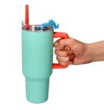 Termosinis puodelis su šiaudeliu, 1200 ml, žalias