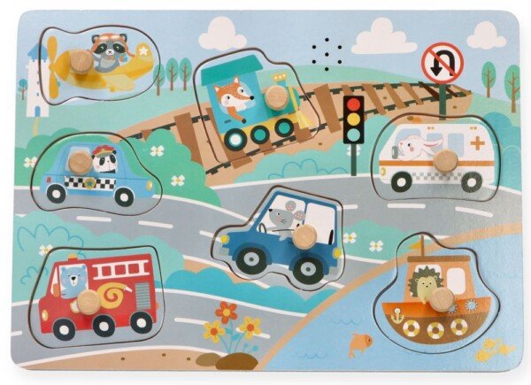 Transporto priemonių garsinė dėlionė