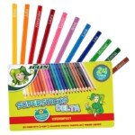 Trikampiai pieštukai Delta 24 spalvos metalinėje dėžutėje