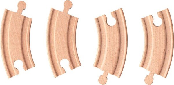 Trumpi geležinkelio bėgių posūkiai, 4 vnt.