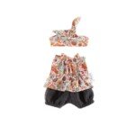 Tunika su kelnėmis ir galvos juosta 38 cm lėlei „Spalvinga pieva“