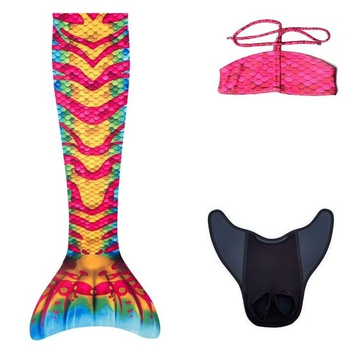 Undinėlės uodega su Aquaris monopeleku, Coral S dydžio, su bikiniu