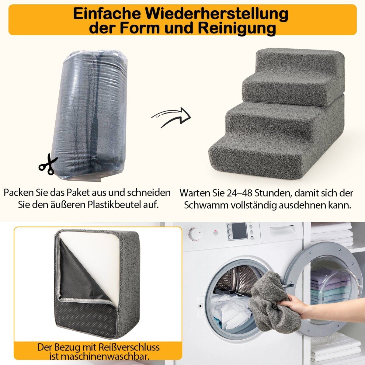 Sulankstomi putplasčio laipteliai šunims (Pilka)