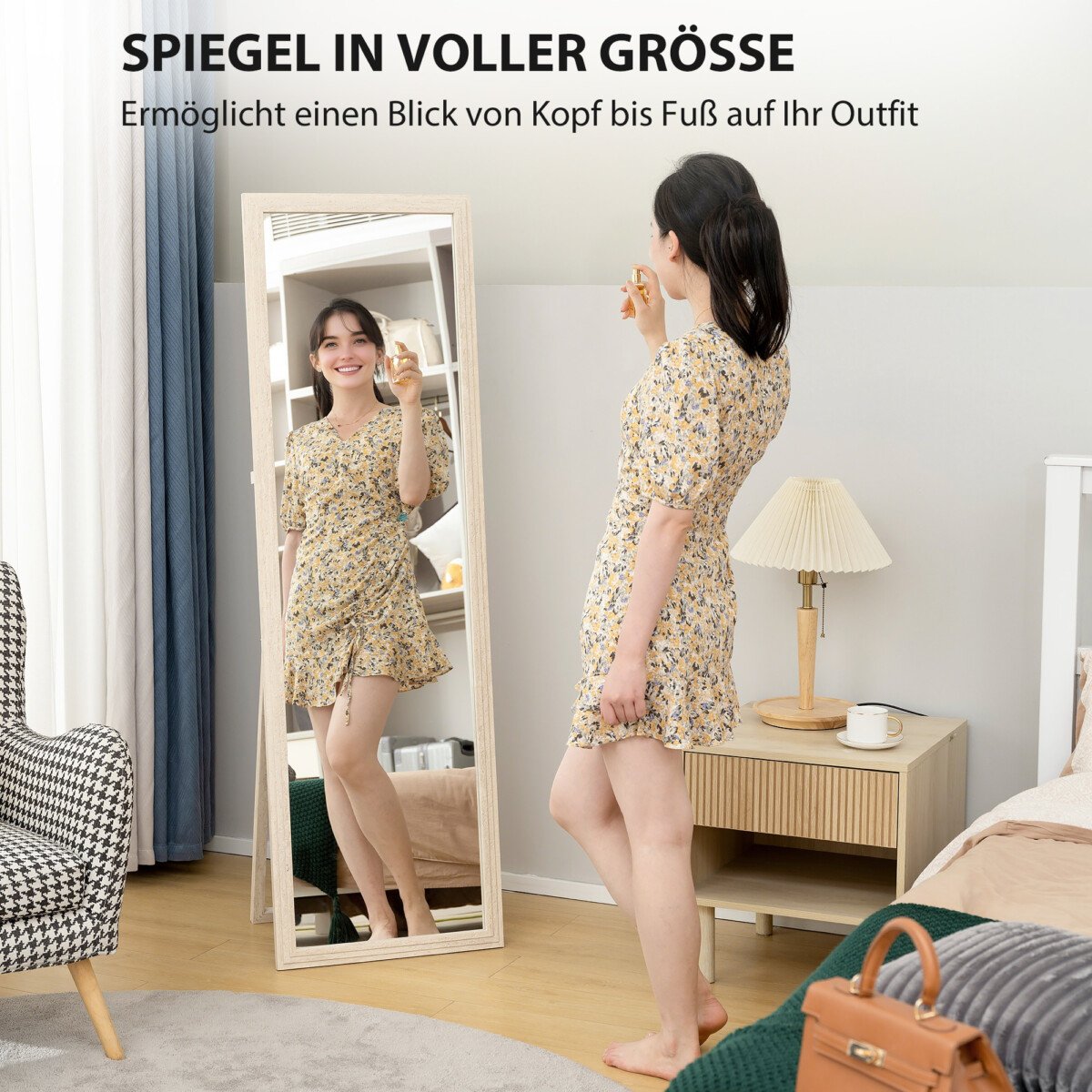 Universalus viso kūno veidrodis 160 x 50 cm