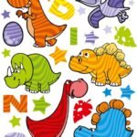 Užlydomos dinozaurų aplikacijos, didelis lapas