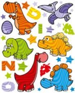Užlydomos dinozaurų aplikacijos, didelis lapas