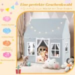 Vaikų žaidimų palapinė su LED žvaigždžių girlianda (Pilka)