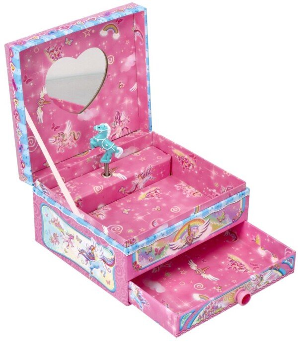 Vienaragio muzikinė dėžutė su stalčiumi