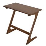 Stalas su Z formos bambuko dizainu (Ruda)