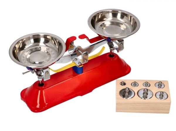 Žaislinės metalinės virtuvinės svarstyklės