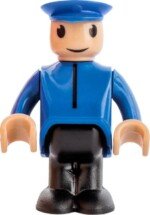 Žalias baterijomis varomas traukinys su mašinistu