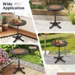 Lauko aliuminio valgomojo stalas (Bronzos)