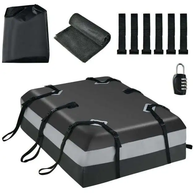automobilio-stogo-bagazine-450l-su-kombinuota-spyna-pilka Automobilio stogo bagažinė 450L su kombinuota spyna (Pilka)