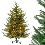 Kalėdinė eglutė su LED apšvietimu 136 cm (Žalia)