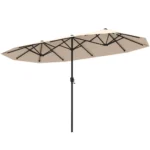 Dvigubas skėtis nuo saulės su UV apsauga (Smėlio)