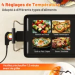 Elektrinė keptuvių plokštė su termostatu 1800W (Juoda)