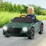 Elektrinis vaikiškas automobilis su pakaba ir nuotolinio valdymo pultu (Žalia)