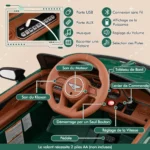 Elektrinis vaikiškas automobilis su pakaba ir nuotolinio valdymo pultu (Žalia)