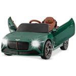 Elektrinis vaikiškas automobilis su pakaba ir nuotolinio valdymo pultu (Žalia)