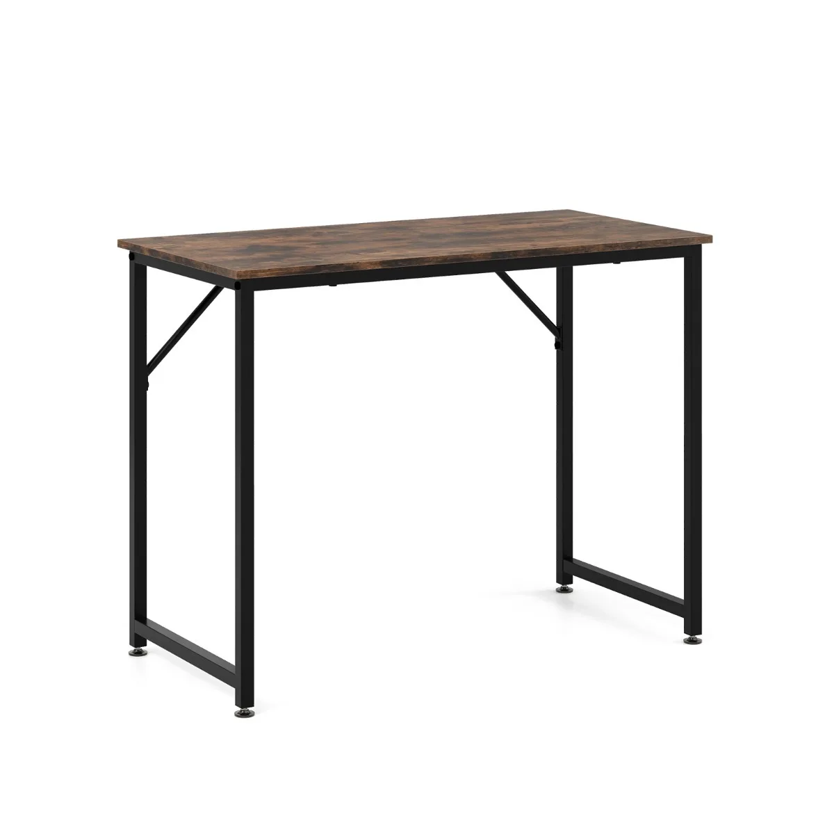 kompaktiskas-kompiuterio-stalas-su-reguliuojamomis-rudomis-kojelemis Kompaktiškas rašomasis stalas su reguliuojamomis kojelėmis (Ruda)