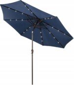 Skėtis nuo saulės su LED apšvietimu ir rankena (Tamsiai mėlyna)