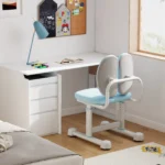 Reguliuojamo aukščio ergonomiška vaikiška stalo kėdė (Mėlyna)