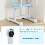Reguliuojamo aukščio ergonomiška vaikiška stalo kėdė (Mėlyna)