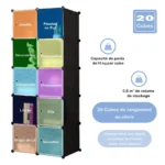 Modulinė 20 skyrių saugojimo sistema (Juoda)