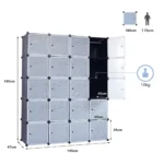 Modulinė 20 skyrių saugojimo sistema (Juoda)