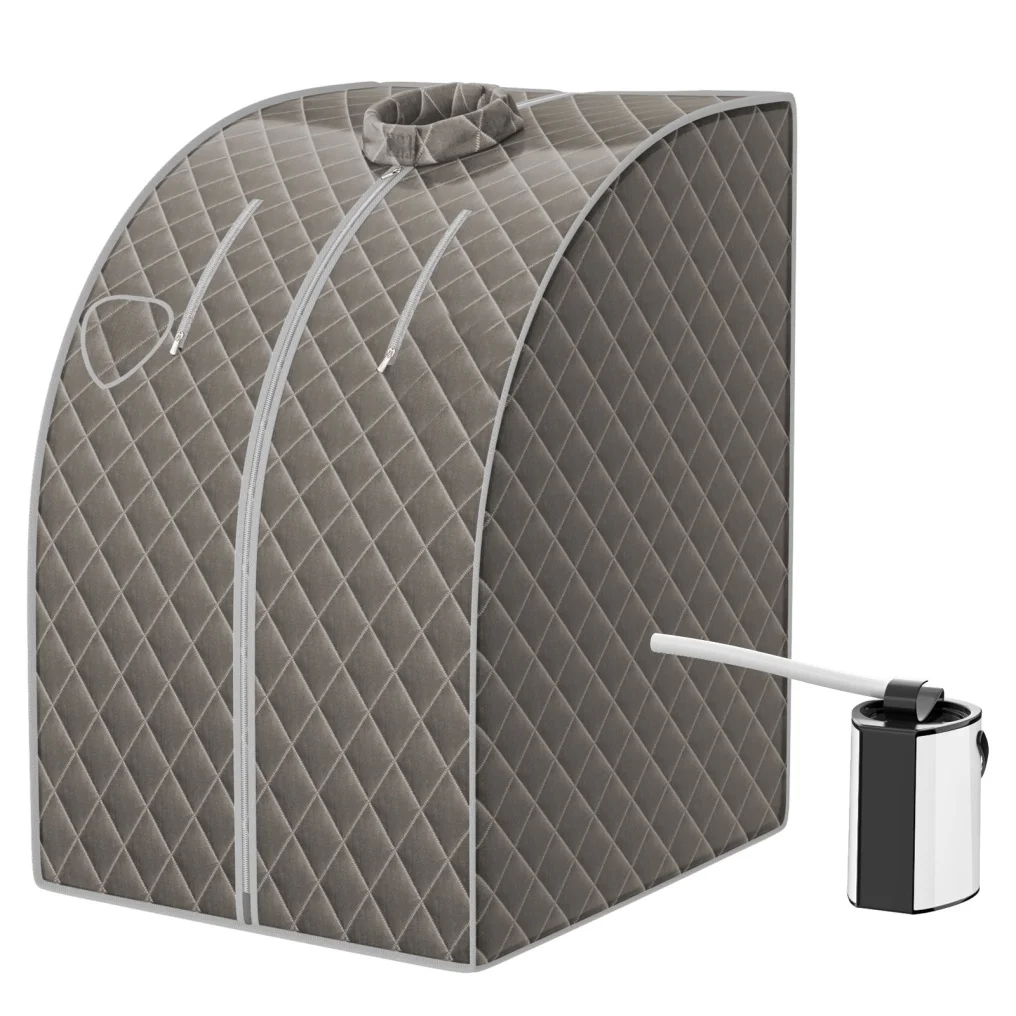 nesiojama-garine-pirtis-namams-1000w-pilka Nešiojama 1000W mini pirties palapinė su 3 litrų talpa ir 9 temperatūros lygiais (Pilka)