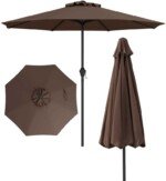 Lauko skėtis nuo saulės 250 cm su rankenėle (Ruda)