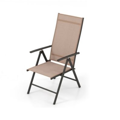 Sulankstoma sodo kėdė su septynių padėčių atlošu (Ruda)