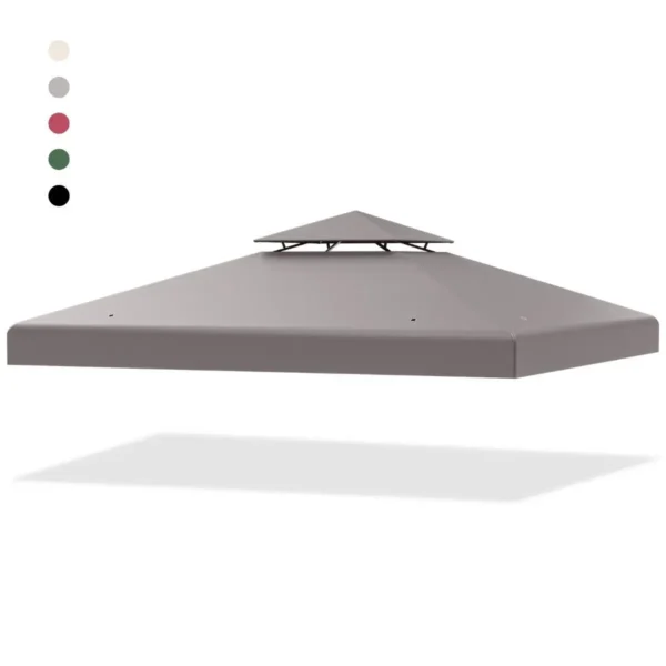 Atsarginis pavėsinės stogas 3x3m su ventiliacija (Pilka)