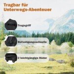 Sodo pavėsinė 3 x 4 5 m su ratukiniais stiebais aukštesniu stogu (Pilka)