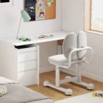 Ergonomiška vaikiška kėdė su dviguba atrama ir reguliuojamu aukščiu (Pilka)