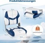 Dvi valties sėdimosios su 7 cm paminkštinimu ir žemu atlošu (Mėlyna)