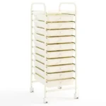 Vežimėlis su dešimčia stalčių (Balta)