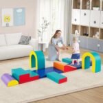 10 dalių minkšto putplasčio laipiojimo kaladėlių rinkinys (Žalia) – Paveikslėlis 2