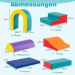 10 dalių minkšto putplasčio laipiojimo kaladėlių rinkinys (Žalia) – Paveikslėlis 8