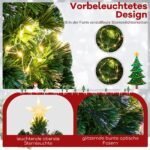 Dirbtinė Kalėdų eglutė su integruotu apšvietimu ir stiklo pluošto efektais (Žalia) – Paveikslėlis 3