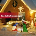 180 cm Kalėdų prakartėlė su 240 šiltų baltų LED lempučių (Įvairiaspalvė)