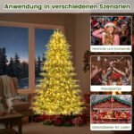 180 cm dirbtinė Kalėdų eglutė su LED apšvietimu (Žalia)