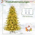 180 cm dirbtinė Kalėdų eglutė su LED apšvietimu (Žalia)