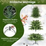 180 cm dirbtinė Kalėdų eglutė su LED apšvietimu (Žalia)