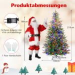 Dirbtinė Kalėdų Eglutė su dvispalvėmis LED lemputėmis 210 cm (Žalia) – Paveikslėlis 2