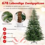 Dirbtinė Kalėdų Eglutė su dvispalvėmis LED lemputėmis 210 cm (Žalia) – Paveikslėlis 3