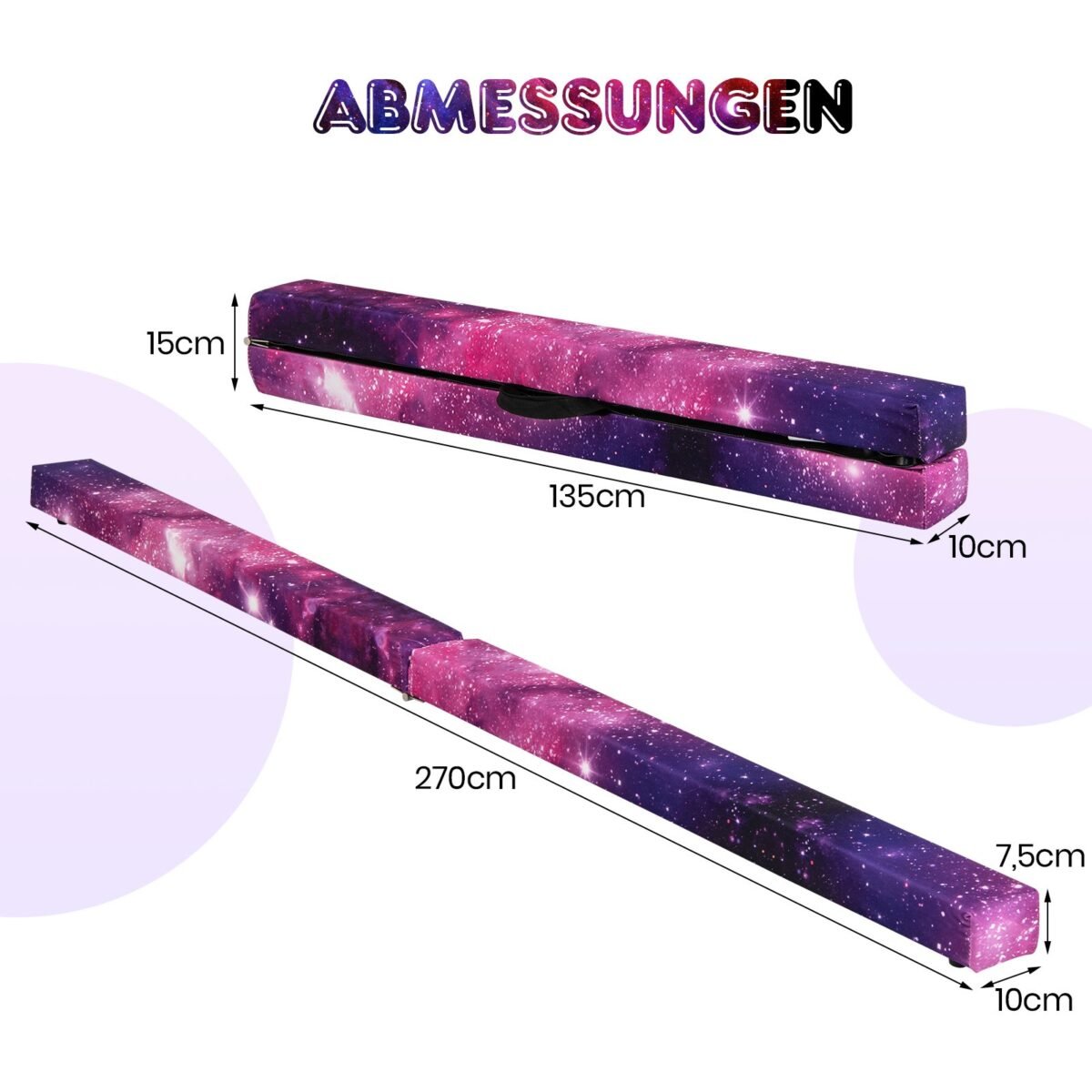 Sulankstomas gimnastikos balansavimo takelis vaikams (Violetinė) – Paveikslėlis 5