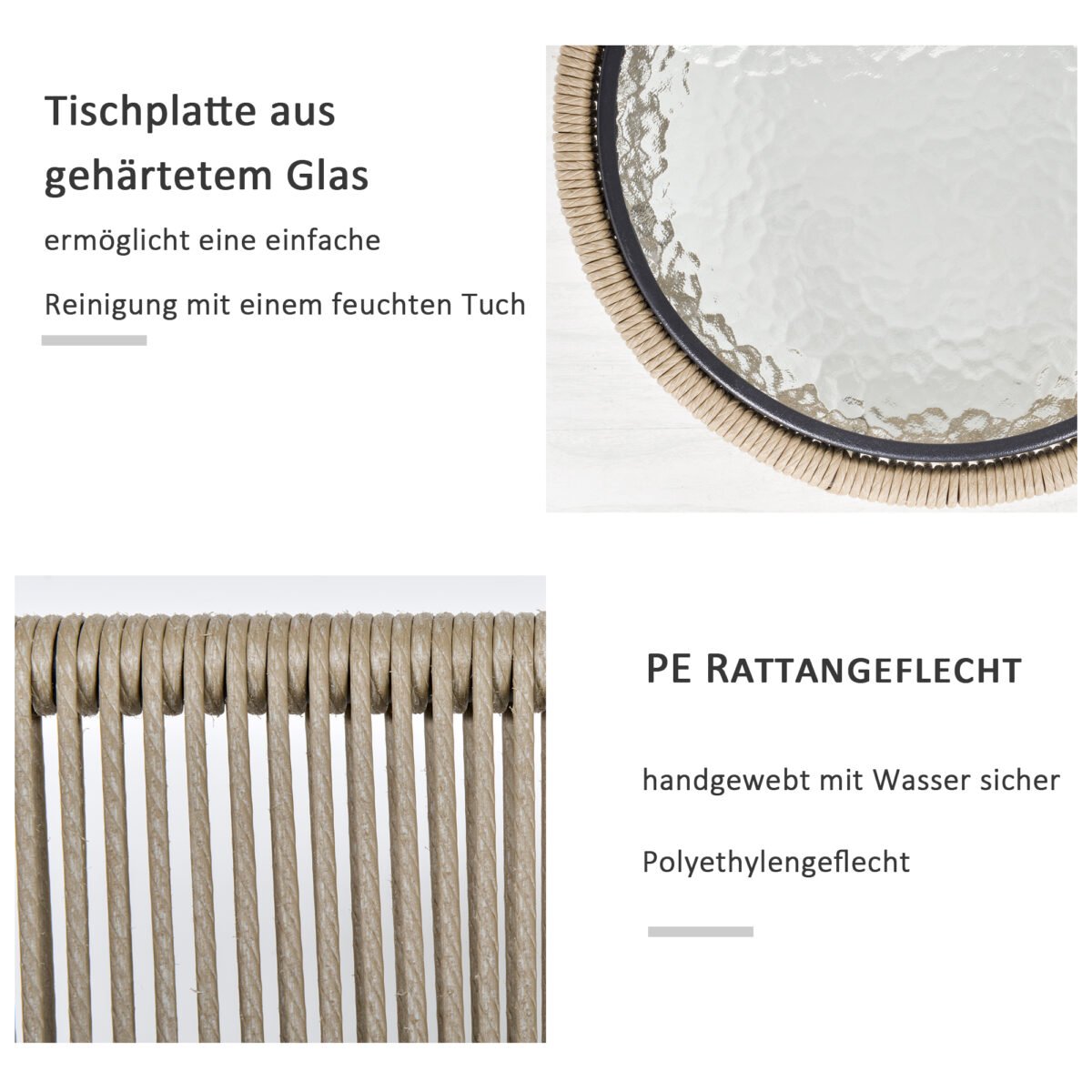 3 dalių sėdimas komplektas iš sintetinio ratano su pagalvėlėmis – Paveikslėlis 5